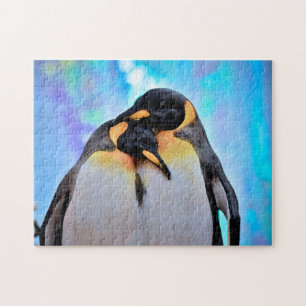 Lovely Penguin Couple, Jigsaw Puzzle