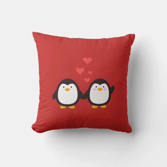 lovely penguins cushion (Front)