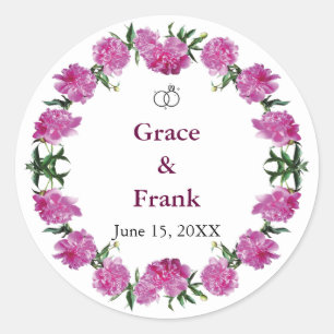Lovely Peonies. Classic Round Sticker