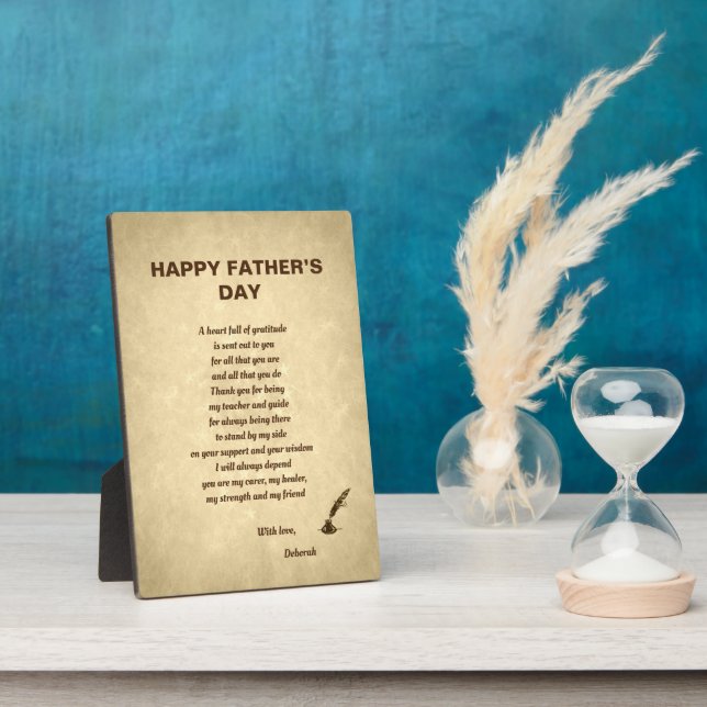 Lovely personalised Father’s Day Plaque (Side)