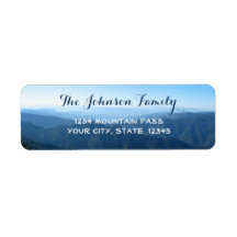 Lovely Personalised Template with blue Mountains