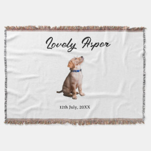 lovely pet name date photo bar drinks on us weddin throw blanket