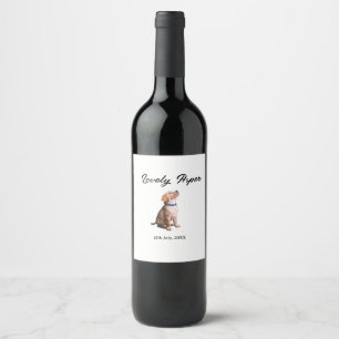 lovely pet name date photo bar drinks on us weddin wine label