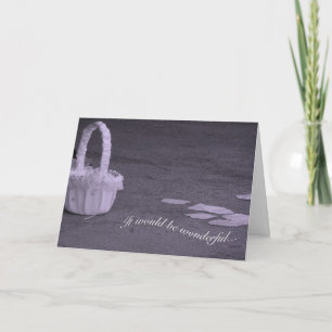 Lovely Petals and Basket Flower Girl Request Card