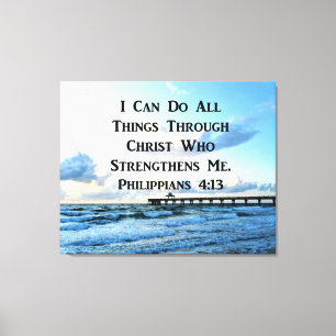 LOVELY PHILIPPIANS 4:13 BIBLE VERSE CANVAS PRINT