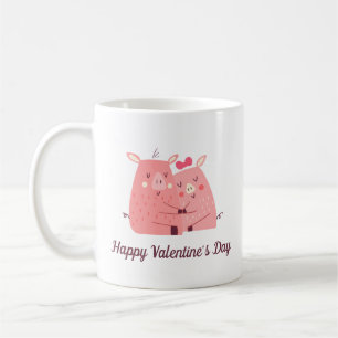 Lovely Pigs Couple Valentine Coffee Mug