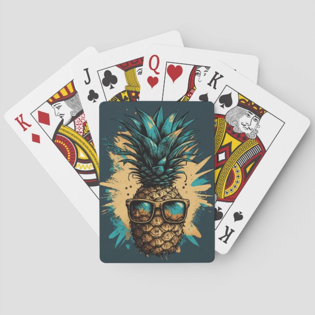 Lovely pineapple playing cards (Back)