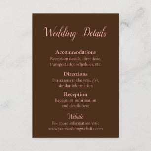 Lovely Pink and Brown Enclosure Card