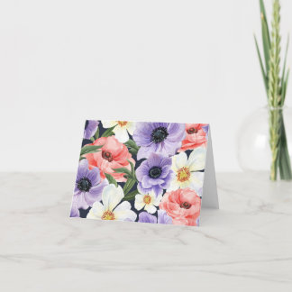 Lovely Pink and Lavender Floral Card