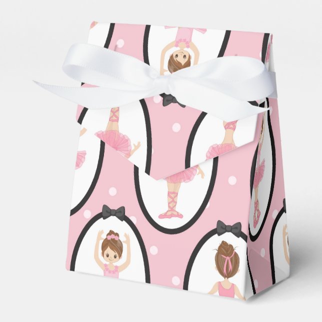 Lovely Pink Ballerina Favour Box (Front Side)