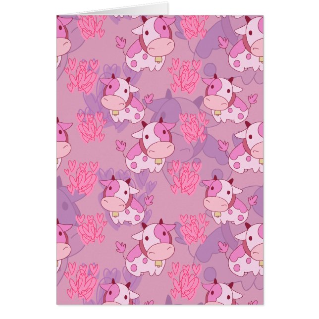 Lovely Pink Cow Pattern (Front)