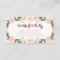 Lovely Pink Floral Baby Shower Books For Baby 