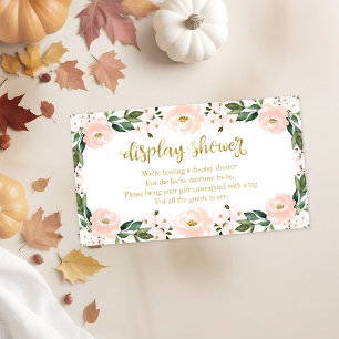 Lovely Pink Floral Baby Shower Display Shower Enclosure Card