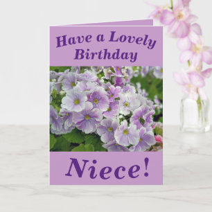 Lovely Pink Floral  Birthday Card for Niece