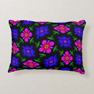 Lovely Pink Flowers Pattern Decorative Cushion