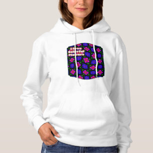 Lovely Pink Flowers Pattern Hoodie