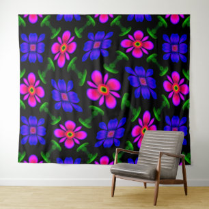 Lovely Pink Flowers Pattern Tapestry
