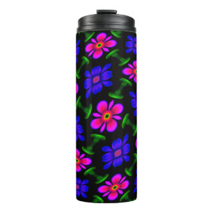 Lovely Pink Flowers Pattern Thermal Tumbler