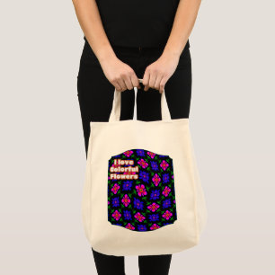 Lovely Pink Flowers Pattern Tote Bag