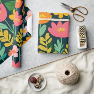 Lovely pink flowers Wrapping Paper