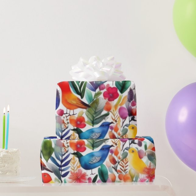 Lovely pink flowers Wrapping Paper (Party Gifts)