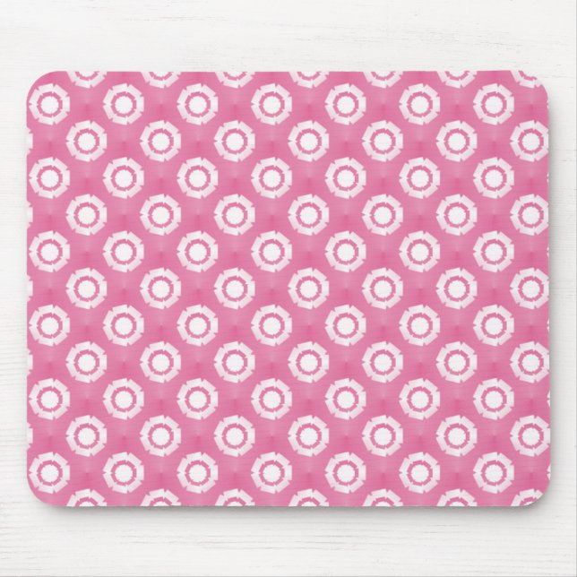 Lovely Pink Funky Flower Mousepad (Front)