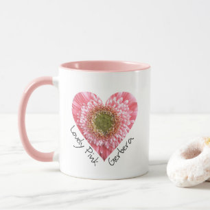 Lovely pink gerbera - Heart shape Mug