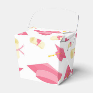 Lovely Pink Graduation Cap and Diplomas Favour Box