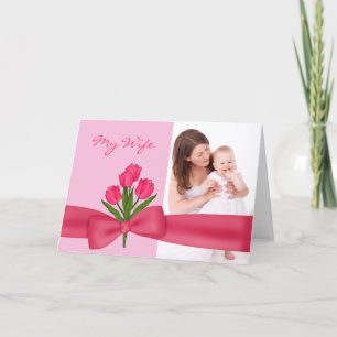 Lovely Pink Husband to Wife Mother's Day Card