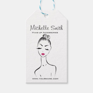 Lovely pink lips make up artist  branding gift tags