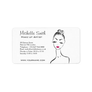 Lovely pink lips make up artist  branding label