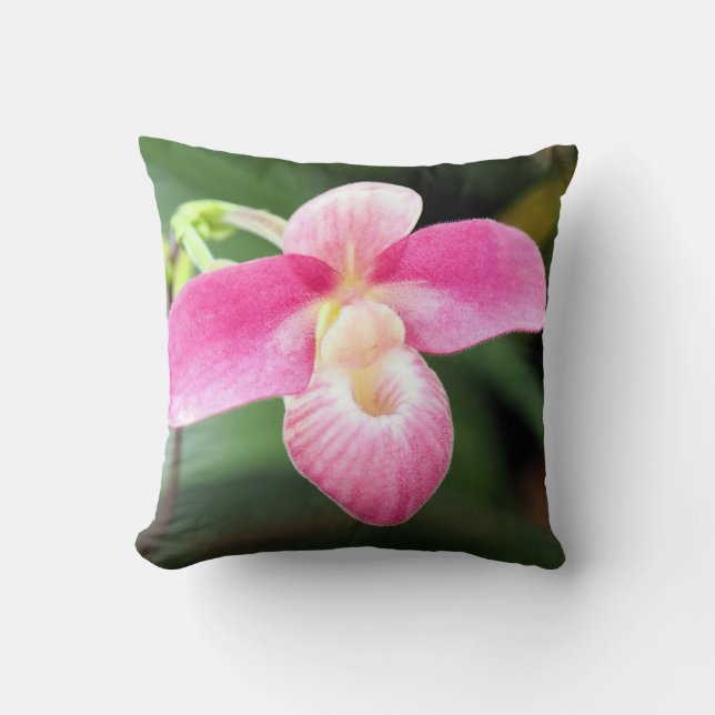 Lovely Pink Orchid Cushion (Front)