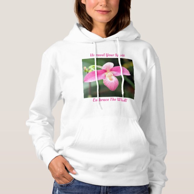 Lovely Pink Orchid Hoodie (Front)