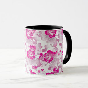 Lovely Pink Roses in a Garden-Inspired Floral Mug