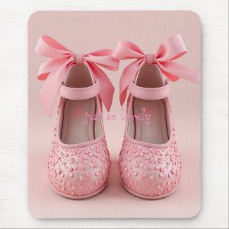 lovely pink shoes mouse mat