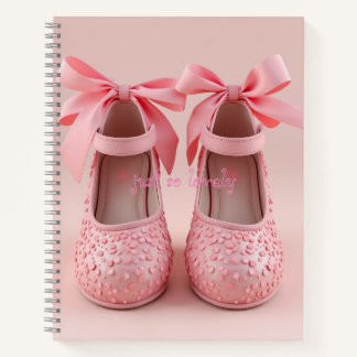 lovely pink shoes notebook