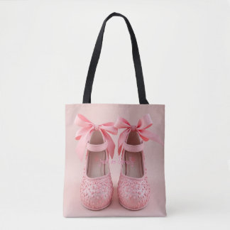lovely pink shoes tote bag