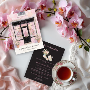 Lovely Pink Vintage Tea Party Bridal Shower Invitation