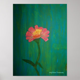 Lovely Pink Zinnia Poster