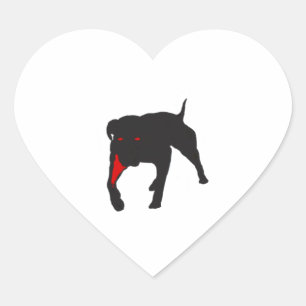 LOVELY PITBULL GREAT GIFT IDEA FOR DOGS LOVERS   HEART STICKER