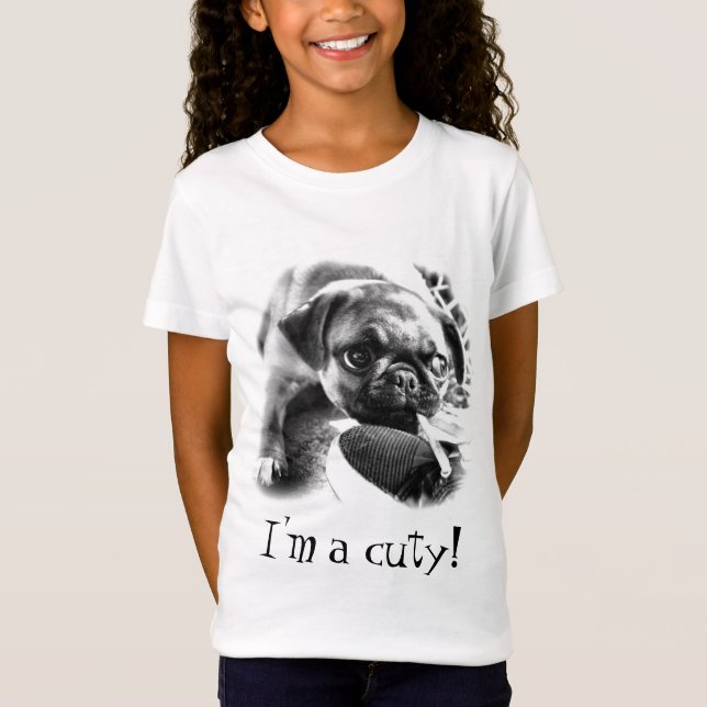Lovely Playfull Mops T-Shirt (Front)