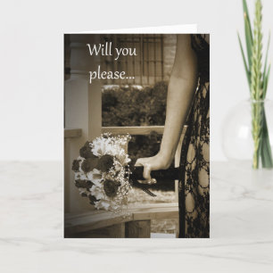 Lovely "Please be My Bridesmaid" Request Card