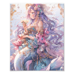 Lovely Pop Anime Mermaid Photo Print