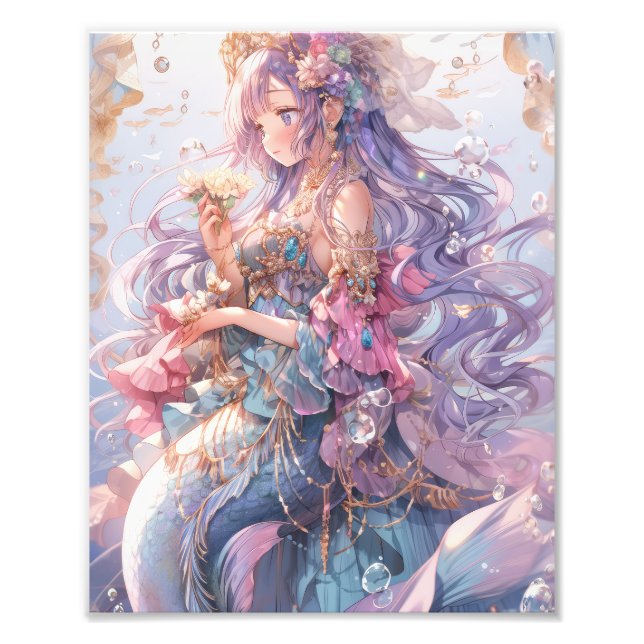 Lovely Pop Anime Mermaid Photo Print (Front)