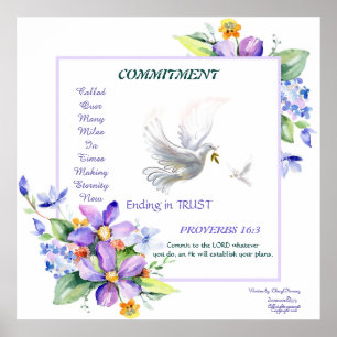 Lovely Poster Delicate Dove Commitment