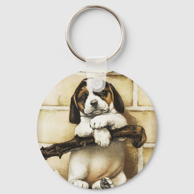 Lovely Puppy  Key Ring (Front)