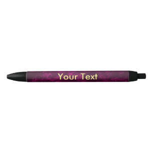Lovely Purple and Gold Black Ink Pen