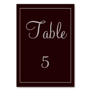 Lovely Purple and Grey Wedding Table Number