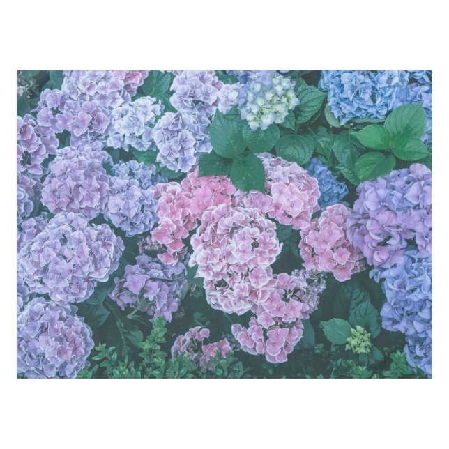 Lovely Purple and Pink Floral | Tablecloth (Front (Horizontal))