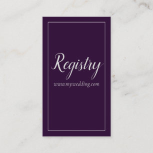 Lovely Purple and Silver Wedding Enclosure Card